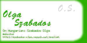 olga szabados business card